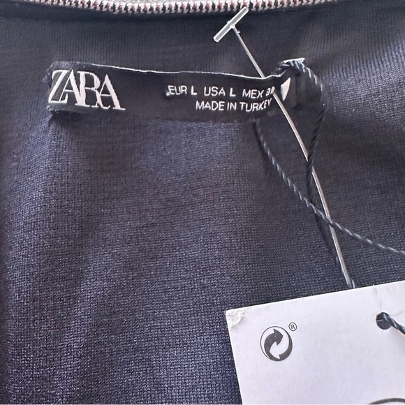 Zara Plaid Long Sleeve Mini Dress Academia Fall Preppy Size L NWT - Picture 4 of 8